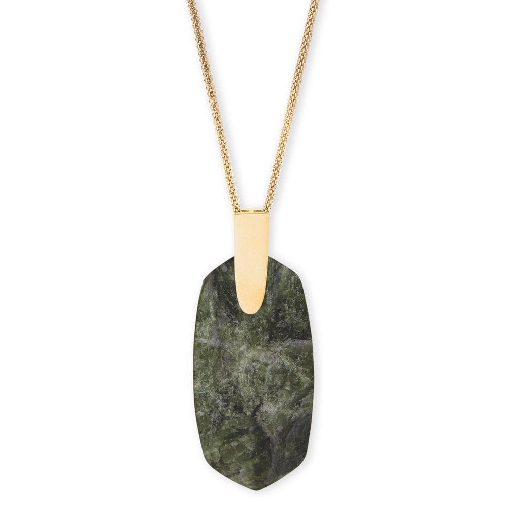 Kendra Scott Inez Necklace Gold Sage Mica
